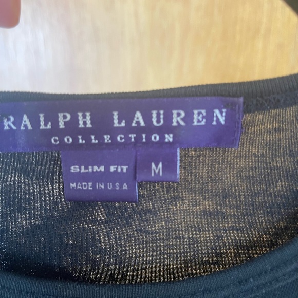 VINTAGE RALPH LAUREN purple label black TOP - Picture 7 of 7